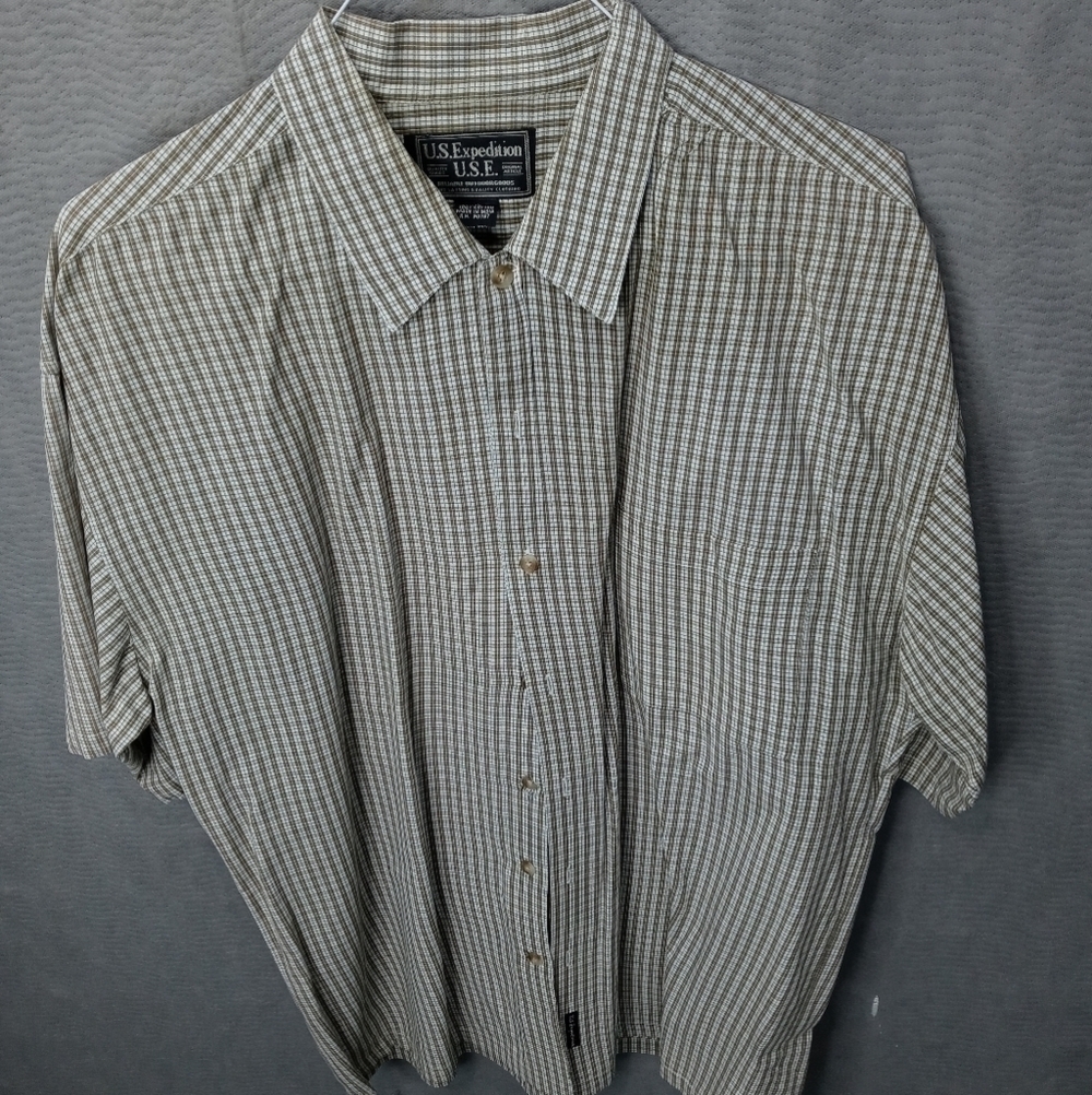 U.S.Expedition U.S.E. men's short sleeve button fr